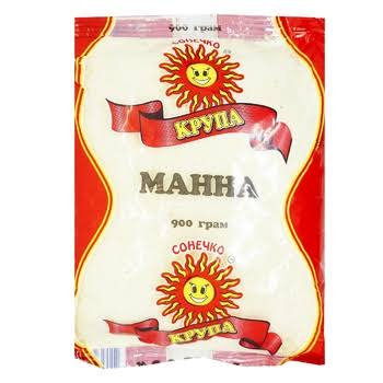 Манна крупа ТМ «Сонечко» фасуванням 0,9 кг